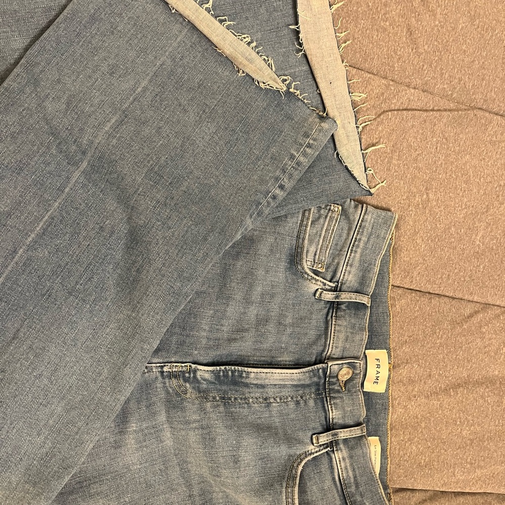 FRAME LE slim palazzo jeans blue springs size 28 NWT. Never worn outside. - Picture 2 of 7